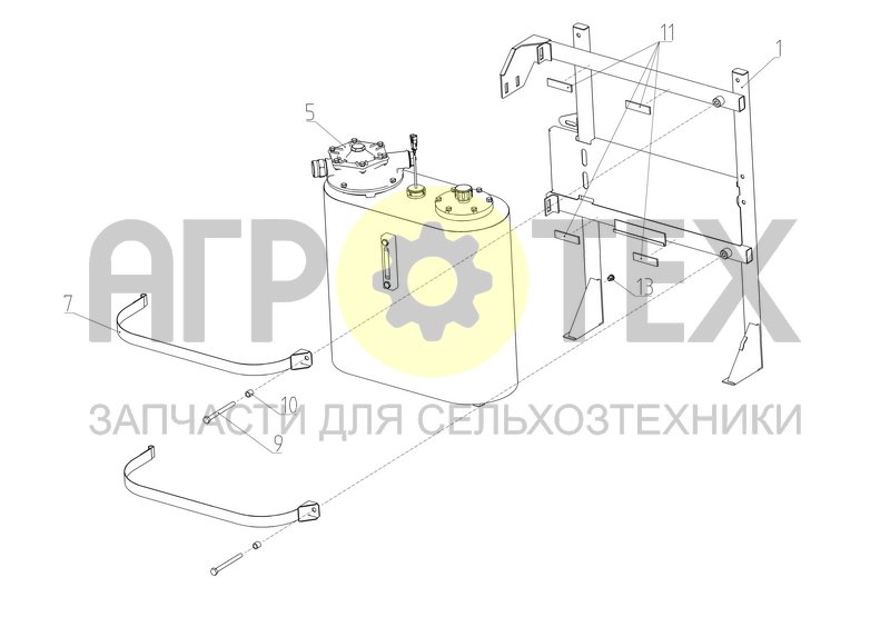 Стойка гидробака (152.58.01.030) (№5 на схеме)